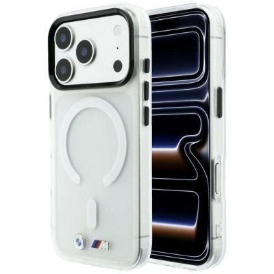 BMW M IML Frosted Metal Logo & Trims MagSafe Case for iPhone 18 Pro Max / 17 Pro Max - Transparent