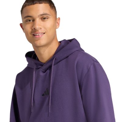 10. Men's adidas Essentials Feelcozy purple sweatshirt JX5661