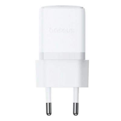 2. Baseus Palm 1C 20W Wall Charger (with Baseus Mini White USB-C 60W (20V/3A) 1m Cable) - White