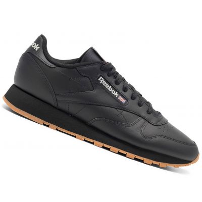 10. Men’s Leather Sneakers Reebok Classic Leather, Black Sports Shoes (GY0954/100008493)