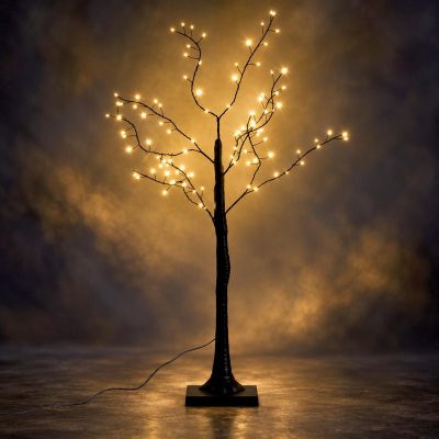 7. Decorative Tree, 100 LEDs, 90 cm, Black