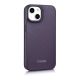 4. iCarer CE Premium Leather Folio Case iPhone 14 Plus Magnetic Flip Leather Folio Case MagSafe Dark Purple (WMI14220715-DP)