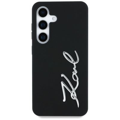 3. Case Karl Lagerfeld Silicone Metal Signature Logo Samsung Galaxy S25 black