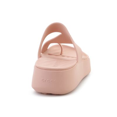 5. CROCS GETAWAY PLATFORM TOE LOOP IN PINK CARAMEL 210834-7AF