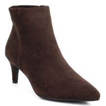 Women's insulated ankle boots with a low heel, suede, brown, Sergio Leone BT-65