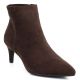 Women's insulated ankle boots with a low heel, suede, brown, Sergio Leone BT-65