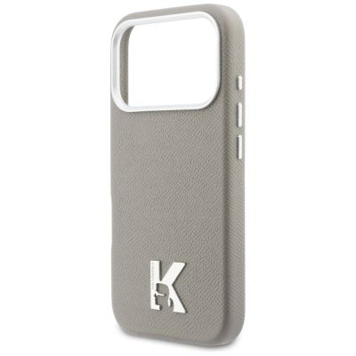 6. Karl Lagerfeld Karl Head Logo MagSafe Case for iPhone 17 Pro - Gray