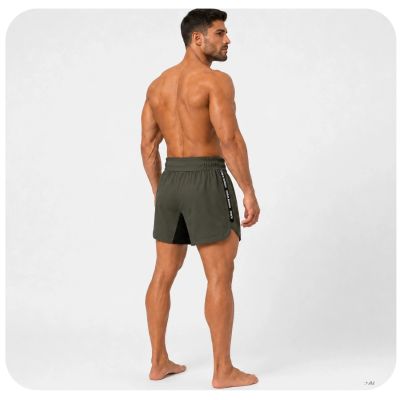 3. ARMY GREEN COMBATWEAR V2 MMA Shorty Shorts | DBX Bushido