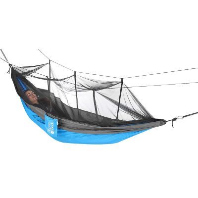 13. TOURIST HAMMOCK FOR 2 PEOPLE 270X140CM WITH MOSQUITO NET BLUE