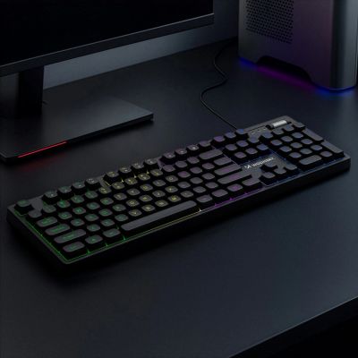 7. Wozinsky WKG-200 RGB Membrane Gaming Keyboard with Scroll Wheel - Black