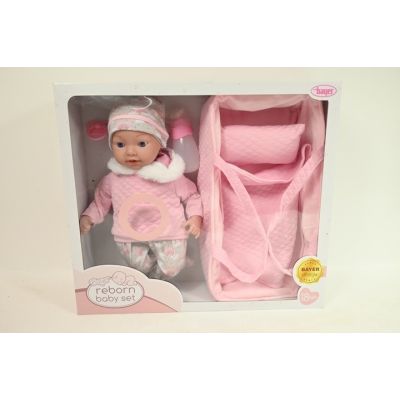 BAYER Reborn Doll 38cm + carrier 93827AH 20029