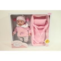 BAYER Reborn Doll 38cm + carrier 93827AH 20029