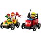 3. LEGO CITY 60458 Pizza vs. Fire Truck Racer Set