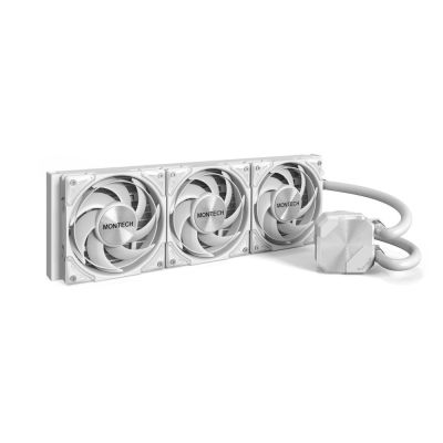 7. Montech HyperFlow Silent AiO Water Cooling - 360mm, White