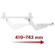 10. Maclean Under-Desk Keyboard Holder, Adjustable, Max. 5kg, White, MC-156 W