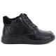 2. Women’s black leather wedge ankle boots with warm lining Potocki JE19502