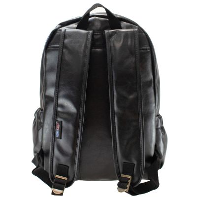 4. BLACK ECO-LEATHER BACKPACK SEMI LINE