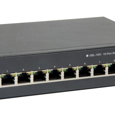 4. LevelOne GEP-1051 Switch - Intelligent - 8 x 10/100/1000 (PoE+) + 2 x Gigabit SFP - Desktop, Rack-Mount - PoE+ (70W)