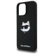 6. Karl Lagerfeld Silicone Choupette Head Print MagSafe iPhone 16 Pro Case - Black