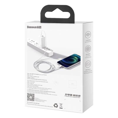 6. Baseus Superior Series USB-C / Lightning PD 20W 1 m cable - white