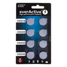 EVERACTIVE LITHIUM BATTERY PACK, 4X CR2032; 2X CR2025; 2X CR2016 CRMIX8BL