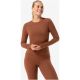 2. Women’s long-sleeve thermal shirt SUPER.NATURAL W Tundra 175 LS, brown