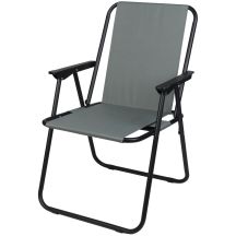 CAMPING CHAIR WITH ARMRESTS 52x44x75CM FOLDING GRAY