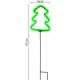 6. NEON CHRISTMAS TREE GREEN 87 LED BATTERY-OPERATED 16x91CM LUCA