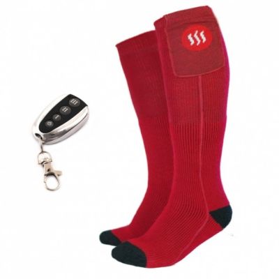 12. GLOVII POWER BANK HEATED SOCKS SIZE M (35-40), RED, BATTERIES, CHARGER AND REMOTE CONTROL INCLUDED, GQ3M
