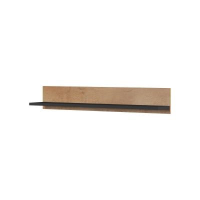 Shelf 125cm (2 pcs) SOHO lefkas oak + black