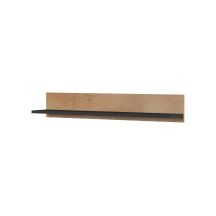 Shelf 125cm (2 pcs) SOHO lefkas oak + black