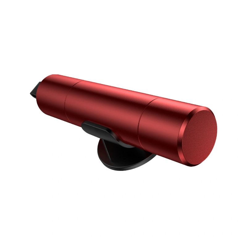 5. Baseus SharpTool Safety Hammer Glass Breaker with Seat Belt Cutter - Red
