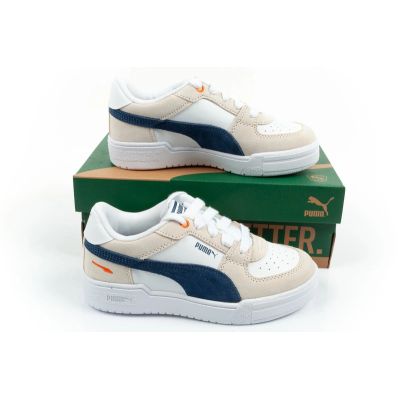 9. Puma Kids' CA Pro Remix PS Sports Sneakers Beige Leather Unisex