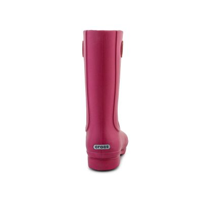 5. Crocs Wellie Rain Boot Girl 50004-00209 Pomegranate