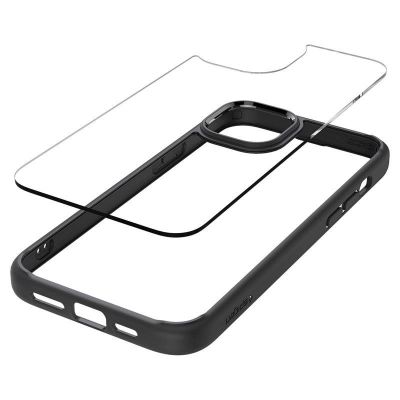 3. Spigen Crystal Hybrid iPhone 15 Plus Case - Clear Black