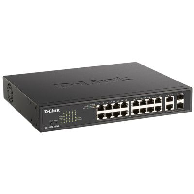 2. D-Link DGS-1100-18PV2 Managed Network Switch L2 Gigabit Ethernet (10/100/1000) PoE Support 1U Black
