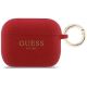 Guess Silicone Glitter Ring Case for AirPods Pro 3 - Red and Glitter