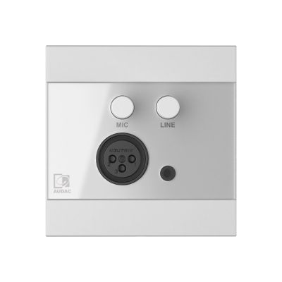 AUDAC WP205/W wall module, XLR mic + 3.5 mm jack, white