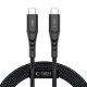 Tech-Protect Ultraboost UB11T USB-C / USB-C PD 100W / QC3.0 Cable 200 cm - Black