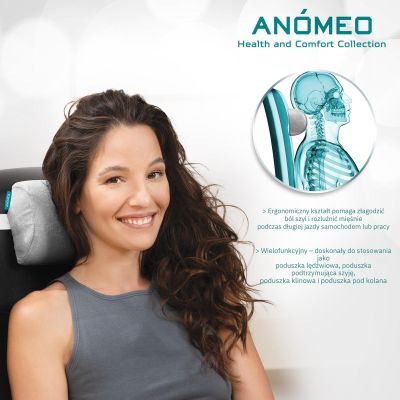 3. Small Half-Roll Head Support Pillow ANOMEO