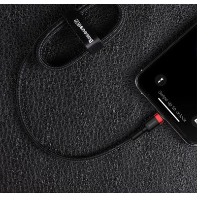 16. Baseus CATLKLF-G1 Lightning - USB-C PD QC cable 18W 480Mb/s 1m - black and gray