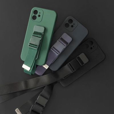 13. Rope Case Silicone Lanyard Cover Purse Lanyard Strap For Samsung Galaxy A53 5G Black