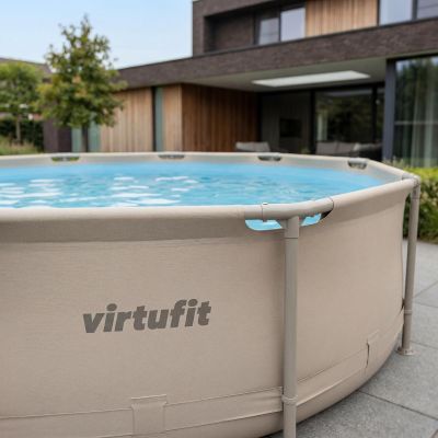 5. VIRTUFIT ROUND POOL 244 CM WITH FILTER PUMP BEIGE
