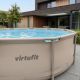 5. VIRTUFIT ROUND POOL 244 CM WITH FILTER PUMP BEIGE
