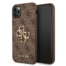 Guess 4G Big Metal Logo Case for iPhone 11 Pro Max - Brown