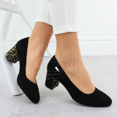 17. Suede high heel pumps Sergio Leone W SK314D black