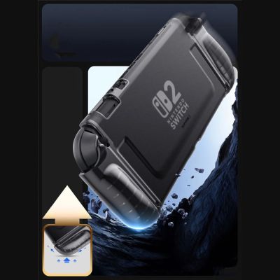 4. Supcase Crystal Case for Nintendo Switch 2 - Transparent Black