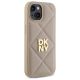 4. DKNY Quilted Stack Logo iPhone 15 Case - Beige