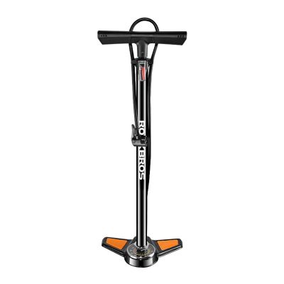 Rockbros GP6532B Floor Pump with Pressure Gauge - Black and Orange