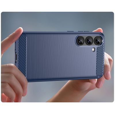 5. Carbon Case for Samsung Galaxy S25+ - Blue